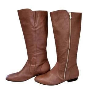Gianni Bini Soft Leather Full Zip Boots (Fits 8.5)